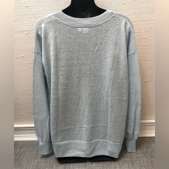 GAP FACTORY LINEN BLEND VNECK LONG SLEEVE SWEATER - Picture 5 of 15